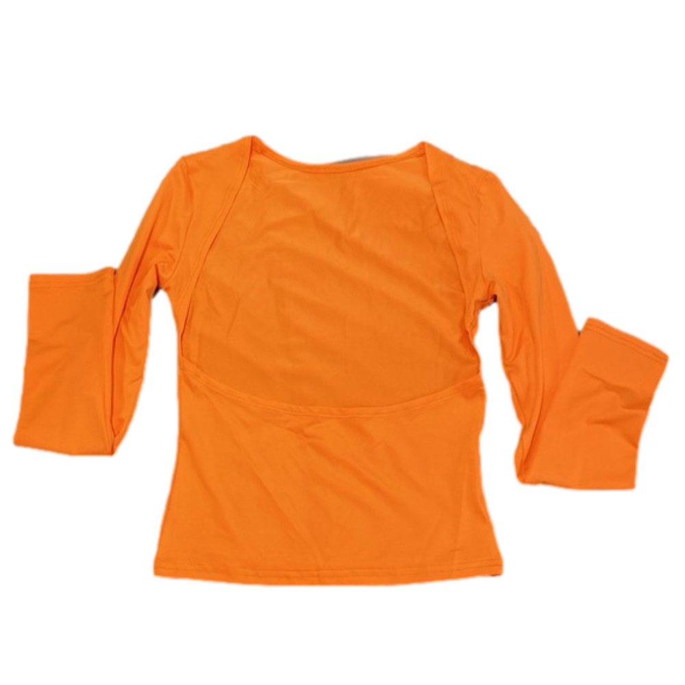 Scoop back long sleeve top Small